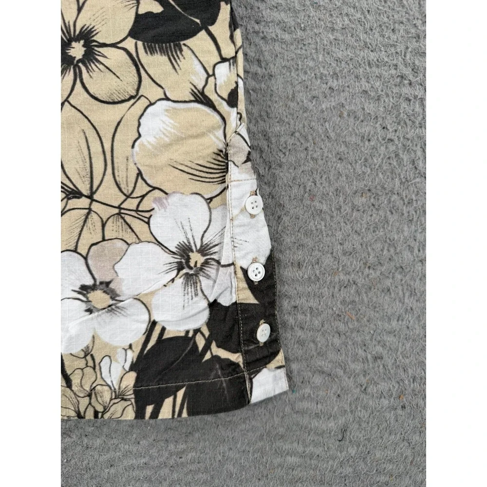 Levi's Made & Crafted Hawaiian Shirt Men's 3 Beige Floral Short Sleeve Button Up
